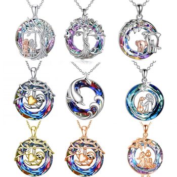 Cloud brocade cross-border hot European and American fashion tree of life pendant personality simple hollow tree of life necklace wholesale