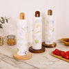 Wooden Tissue Rack Kitchen Punch-free Roll Paper Storage Rack Rack Rag Preservation Film Preservation Bag Vertical Solid Wood Storage Rack