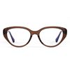 Tea-colored small frame cat's eye cold tea frame anti-blue light flat glasses can be equipped with high myopia without makeup slimming glasses frame