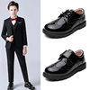 Boys' Leather Shoes 2025 Cross-Border European and American New Style Leather Shoes Children's Black British Style Big and Medium-Sized Children's Student Performance Shoes