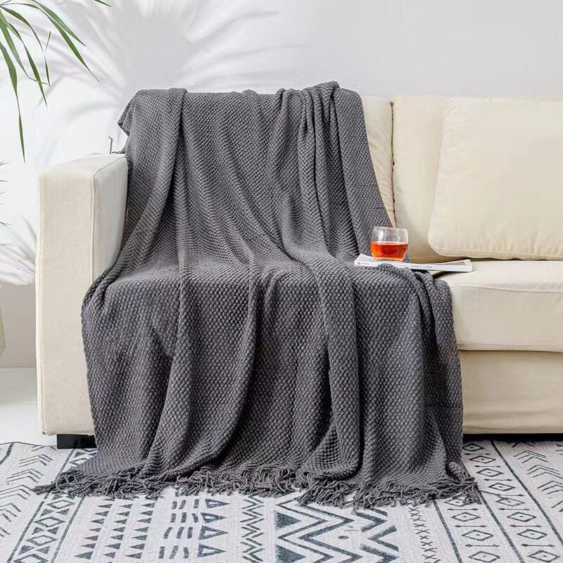 Sofa Blanket ins Style Blanket Office Nap Blanket Shawl Air Conditioner Blanket Homestay Decorative Bed Tail Towel
