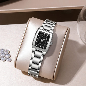 Women's Watch Live Broadcast Popular Niche Accessible Luxury Retro Wine Barrel Waterproof Women's Watch Square Ins Style Small Dial Watch