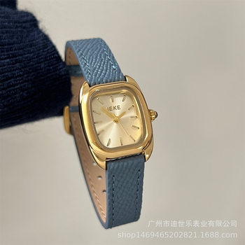 Retro Square Watch for Female Middle School Students, Simple Harajuku Style Small Dial Korean Style Artistic Belt Quartz Watch