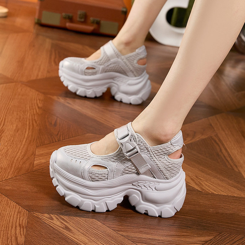 Sandal nữ đế thấp lấp lánh Crocs phong cách mới xuân hè 2026 — Trắng ngọc, Xám