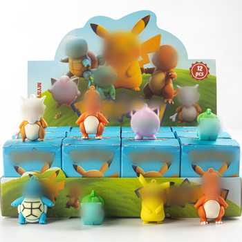 Flocked Pokémon Little Elf Trendy Toy Doll Labubu Ornament Hand Figure Children's Toy Wholesale Blind Bag Blind Box