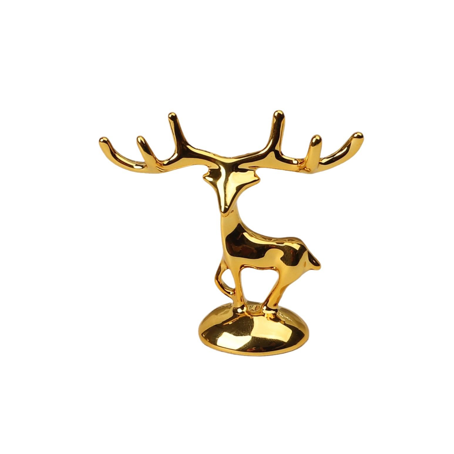 Factory wholesale creative light luxury plastic Golden Deer decoration tissue box candy box decoration home lighting accessories