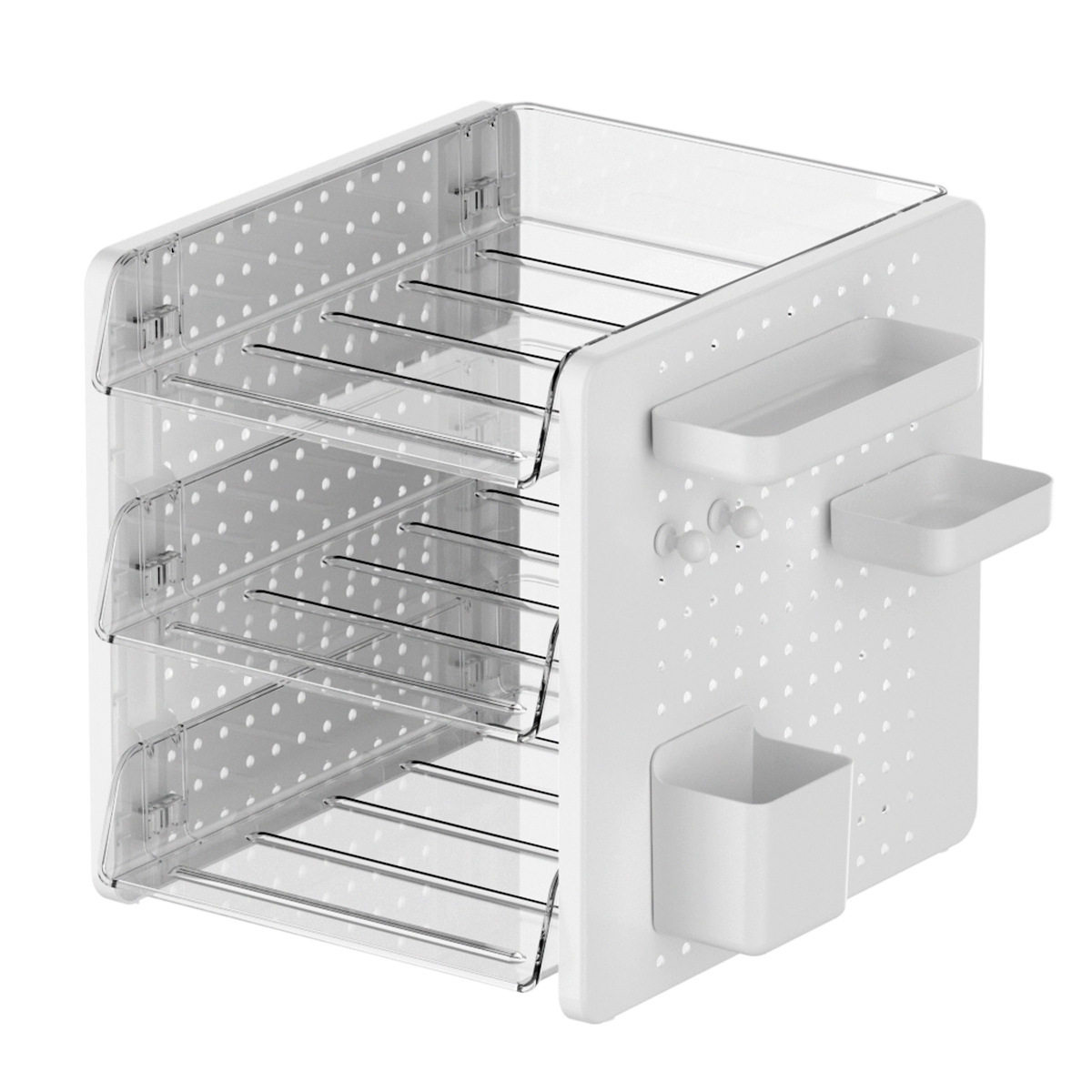 Office Station Hole Board a4 Paper File Rack Dormitory Hand-held Storage Rack Storage Desk Simple Bookshelf