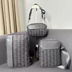 In-Stock New Vintage Print Pu Men's Shoulder Bag, Casual Fashion Crossbody Bag, Horizontal Style Trendy Men's Crossbody Bag