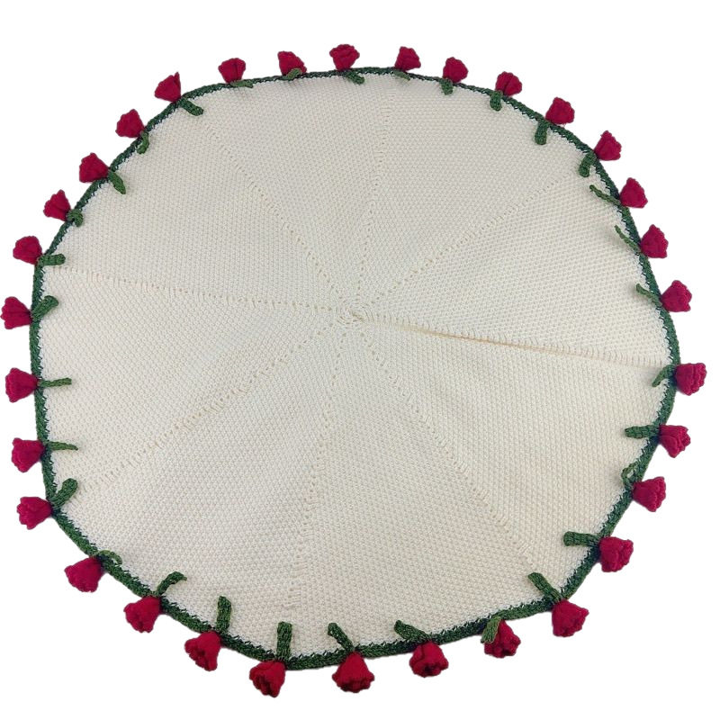 Rose Bouquet Blanket Finished Product Hand-Knitted Wool Blanket Crochet Flower Blanket Flower Crochet Blanket Love Blanket Gift