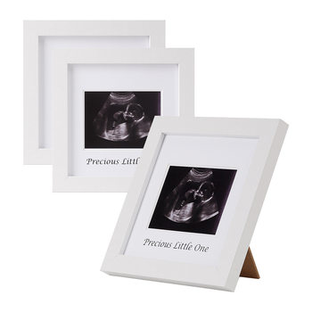 Cross-Border Hot-Selling Wooden 5inch Pregnancy Ultrasound Four-Dimensional Color Ultrasound Baby B-Ultrasound Birth Commemorative Decorative Photo Frame Display Stand