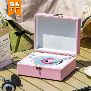 Portable Cd Player Cd Player Album Player Stereo Bluetooth Speaker Audio Wooden Body