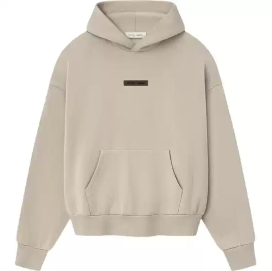 25Ss Essentials Cross-Border New American-Style Letter Brushed Iron-On Print Autumn and Winter Fleece-Lined Hooded Sweatshirt