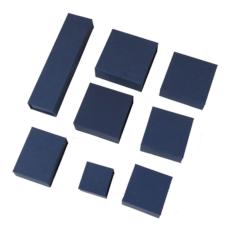 Necklace box in stock jewelry ring magnet flip box printed logo stud earrings bracelet pendant book jewelry box