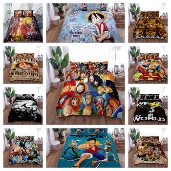 Cross-Border Popular Luffy Digital Printed Children's Bedding Three-Piece Set