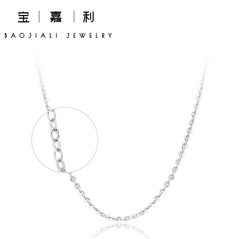 Women's Cross Chain Extended Chain Silver Plated Short Collarbone Chain Korean Simple O-Shaped Element Chain All-Match Pendant Matching Chain