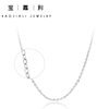 Women's Cross Chain Extended Chain Silver Plated Short Collarbone Chain Korean Simple O-Shaped Element Chain All-Match Pendant Matching Chain