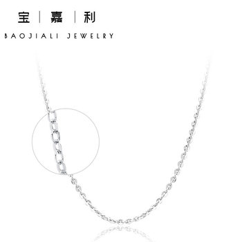 Women's Cross Chain Extended Chain Silver Plated Short Collarbone Chain Korean Simple O-Shaped Element Chain All-Match Pendant Matching Chain