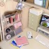 Acrylic Rack Wardrobe Outside Side Rack Dormitory Cosmetics Drug Storage Box Desk Cabinet Storage Artifact Hanging