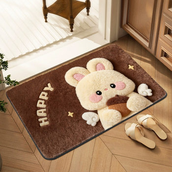 Cute Bathroom Door Absorbent Floor Mats, Bathroom Floor Mats, Carpets, Bathroom Plush Floor Mats, Bathroom Special Floor Mats