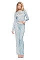Blue polka dot trousers