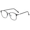 Fashion New Style Glasses Frame Men's and Women's Retro Metal Square Glasses Frame Trendy Color Changing Anti-Blue Light Glasses Foreign Trade Glasses