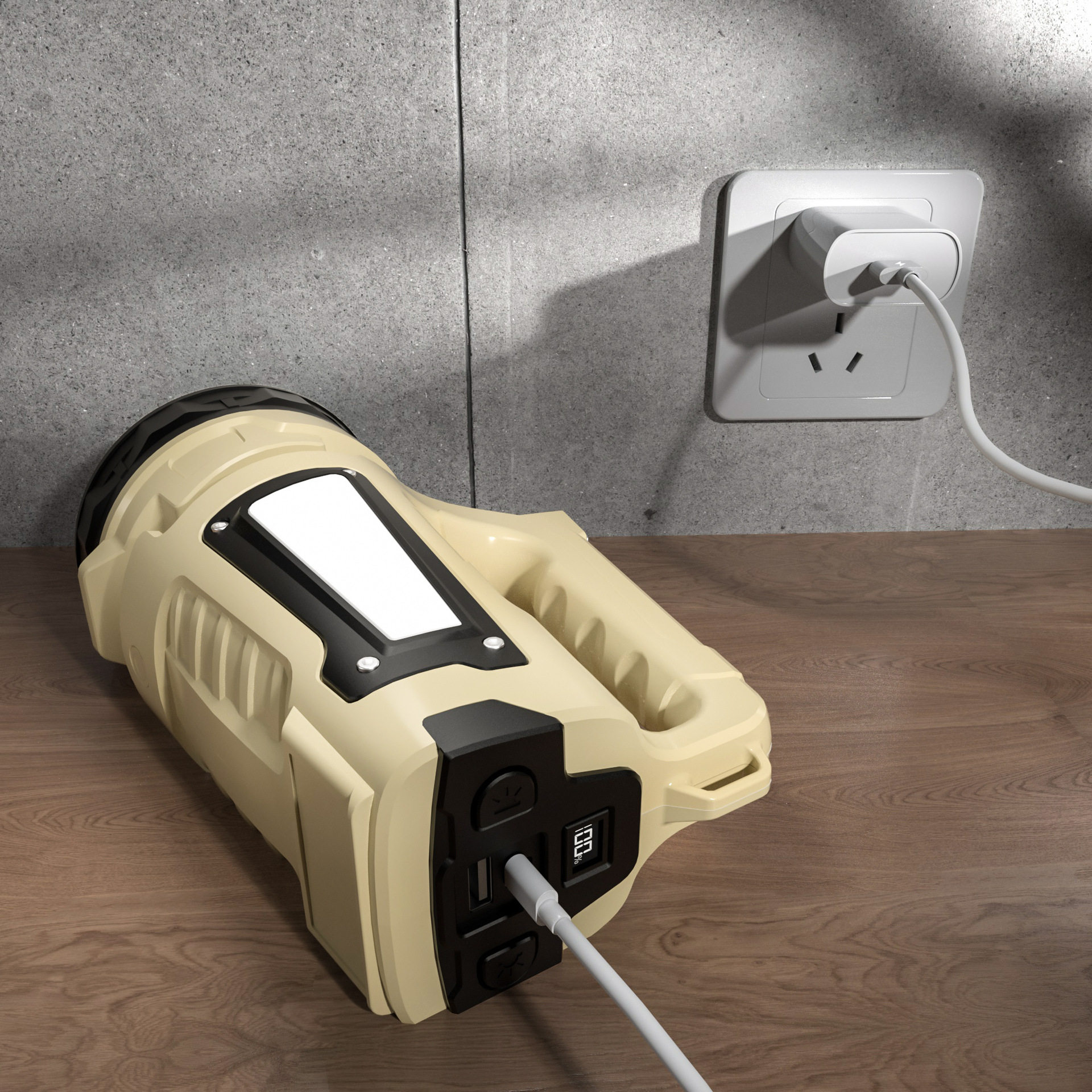 Cross-border new Type-C charging P50 strong light portable lamp outdoor patrol lighting multi-function LED searchlight