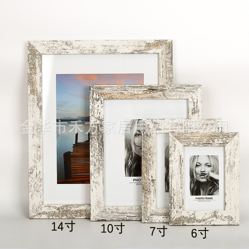 American country retro old table simple photo frame black and white photo frame decoration Phnom Penh picture frame small photo frame wholesale