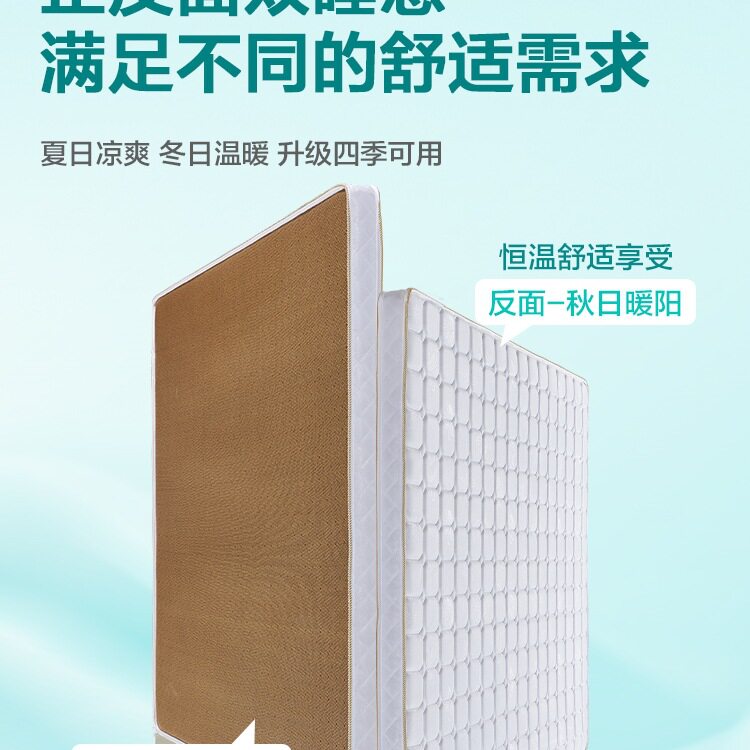 Coconut Palm Mat Mattress Plus Hard Waist Protection Natural 3E Pure Palm for the Elderly and Kidsren 3D Latex for Winter and Summer Use