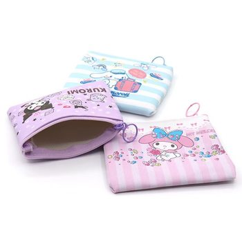 New Sanrio Kuromi Pu Kidsren's Coin Purse Student Mini Storage Bag Portable Card Holder Wallet
