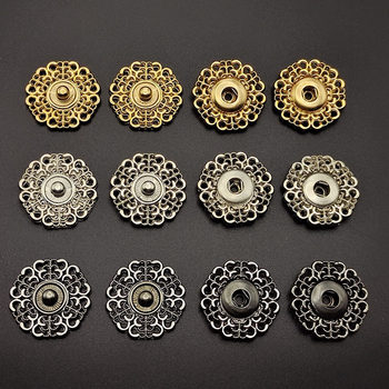 Metal Buttons, K-style Flower-shaped Snap Buttons, Inlaid Buttons, Mother-in-law Buttons, Windbreaker Outwear Concealed Buttons, Amazon Aliexpress Invisible Buttons