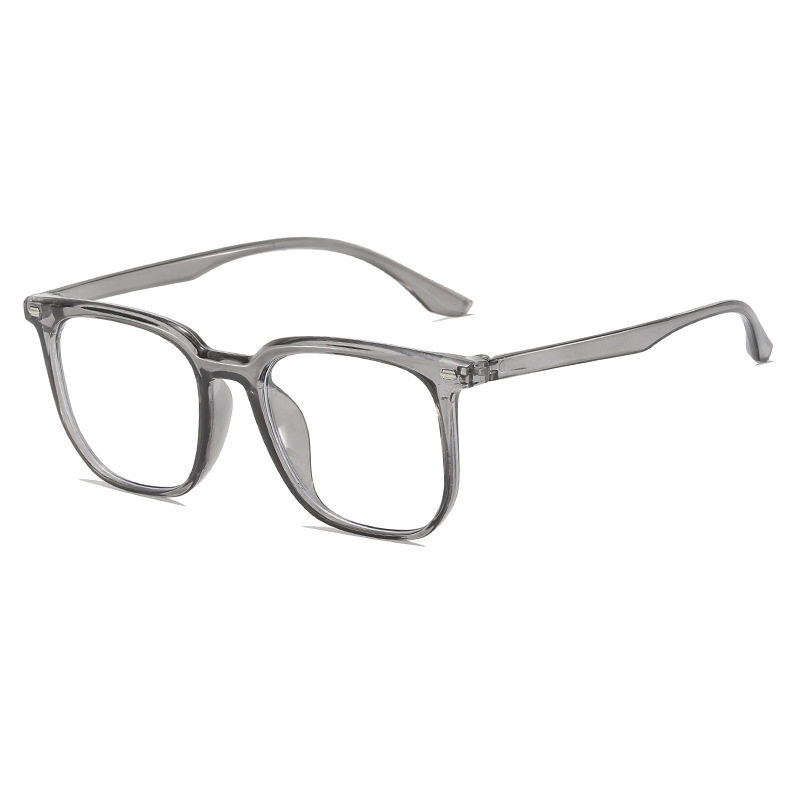 Cross-Border Rice Nail Korean Version Retro Trendy Square Frame Unisex Glasses Frame Non-Prescription Slimming Frame Glasses for Women Wholesale