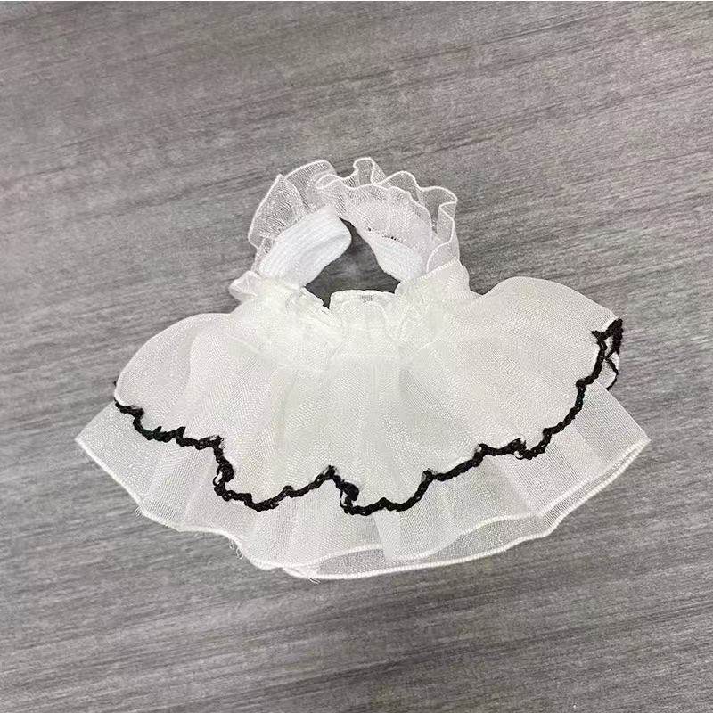 可爱迷你帆布包毛绒玩偶格子包西高地公仔扭棒小狗配饰格子裙娃衣