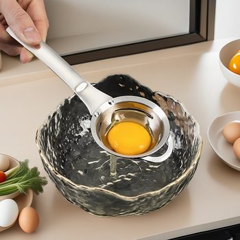 ​ 304 Stainless Steel Egg White Separator Baking Tool Kitchen Artifact Egg Filter Food Supplement Egg Separator ​