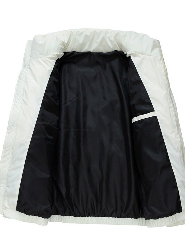 Handsome White Duck Down Jacket Men's 2023 New Winter Bread Clothes fleece-lined Thickened Warm Collar Cold-proof Jacket