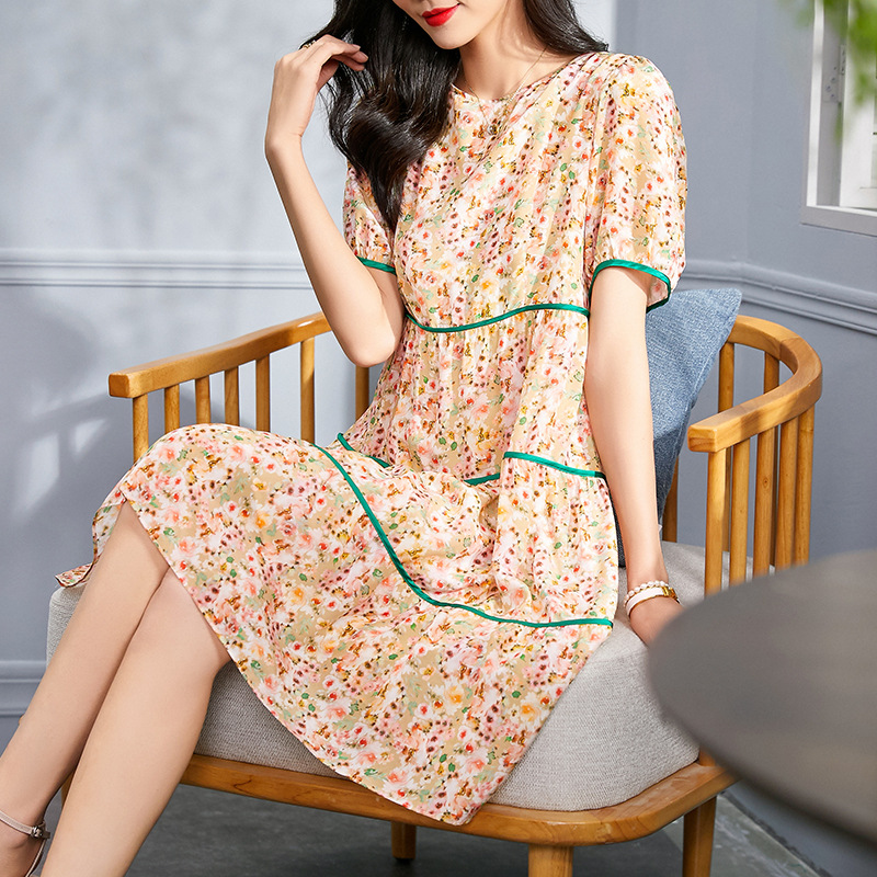 Váy Đầm Liền Thân Nữ Họa Tiết Hoa