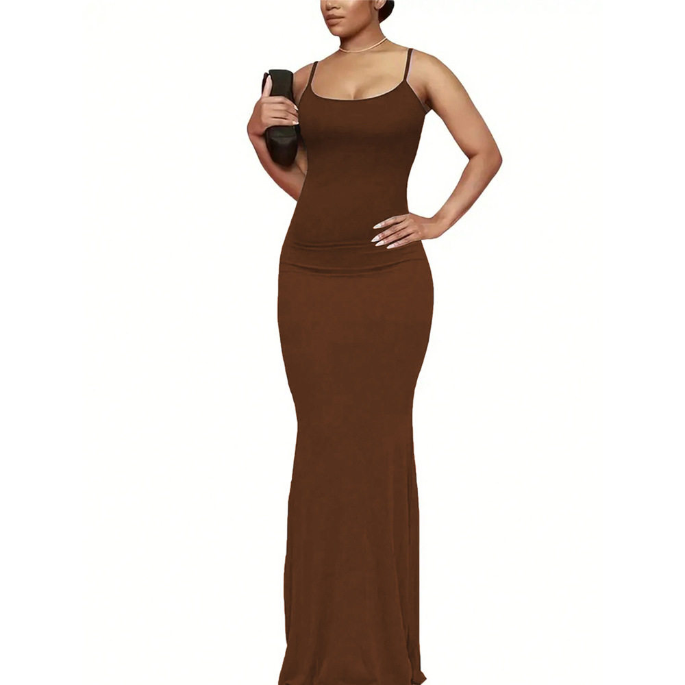 Slim Fit Bodycon Cami Dress Sexy Minimalist Design Waist Defining Comfortable Fabric Perfect for Parties or Night