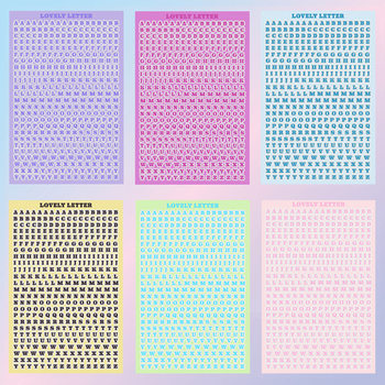 Curry Xixi Creative Letter Stickers Goo Card Decoration DIY Material Simple Letter Stickers Stationery Stickers Wholesale