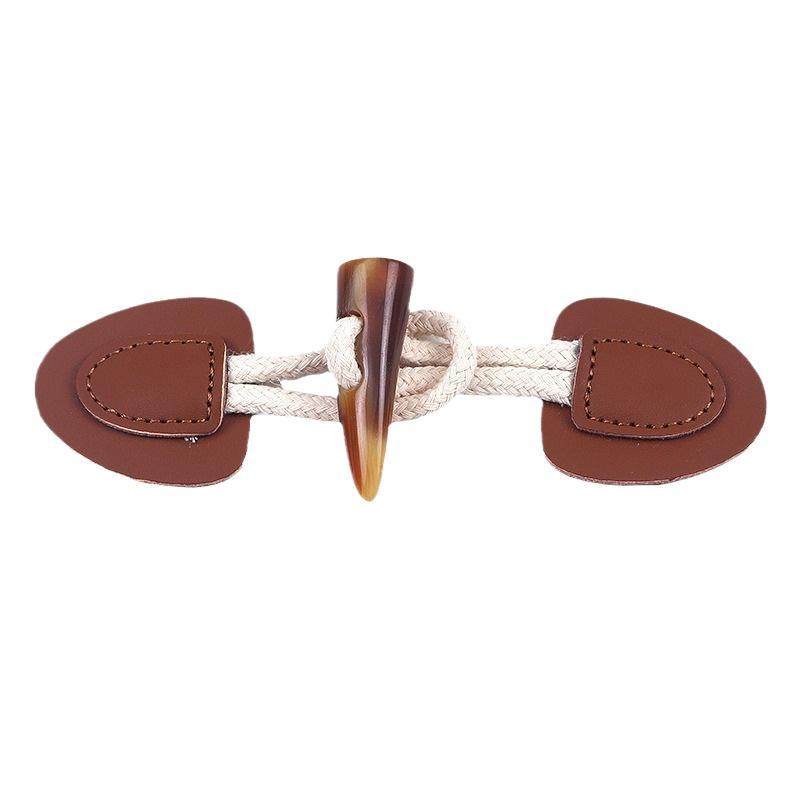Horn Leather Resin Rope Coat Coat Coat Coat Buttons Clothing Buttons Leather Buttons Corner Buckle