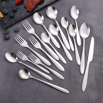 Stainless Steel Steak Knife and Fork Hotel Spoon Fork Western Food Tableware Set Knife and Fork Spoon Series Knife and Spoon Wholesale