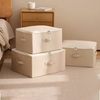 Cationic Covered Storage Box for Clothes and Quilts, Household Organizing Box, Foldableable Wardrobe Clothing Storage