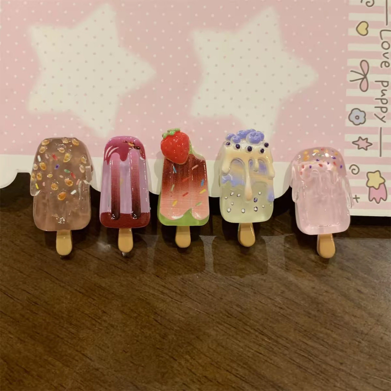 可爱迷你冰淇淋发夹创意搞怪雪糕碎发刘海夹卡通ins风高颜值发卡