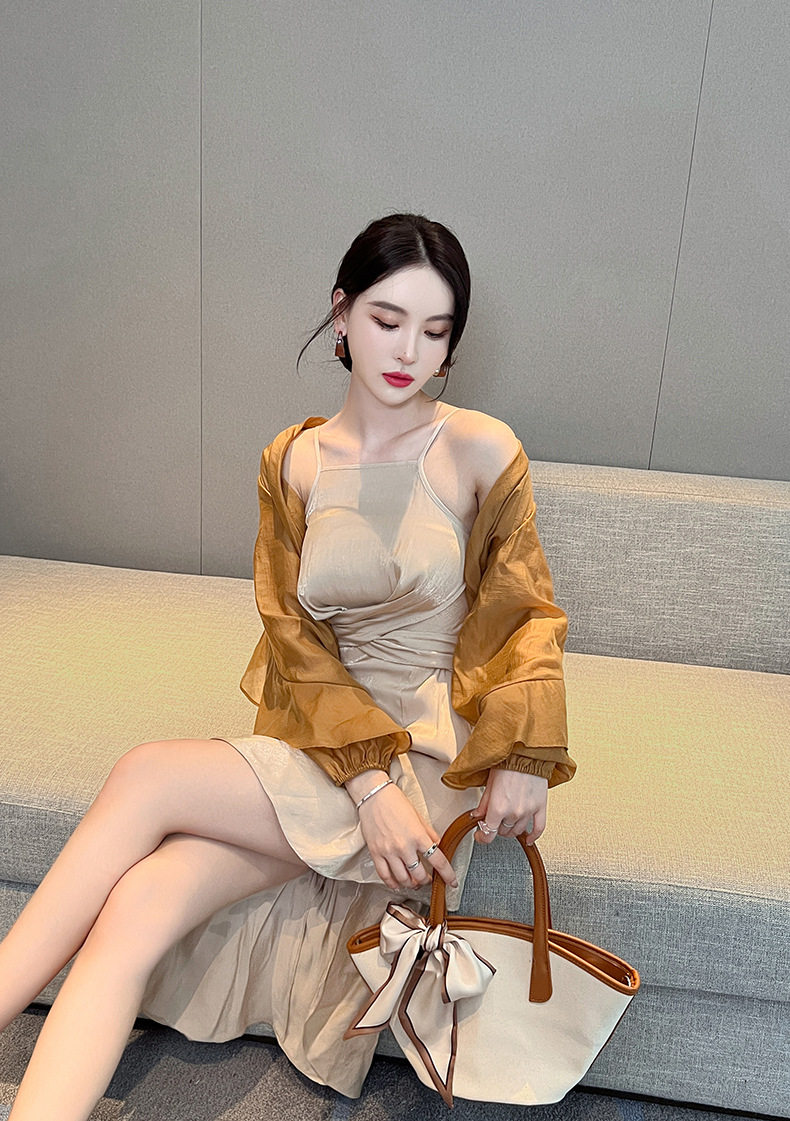 Áo khoác cardigan nữ ngắn tay mỏng nhẹ chống nắng du lịch phong cách phương Tây — [Đen], [Trắng], [Kaki] chi tiết 27
