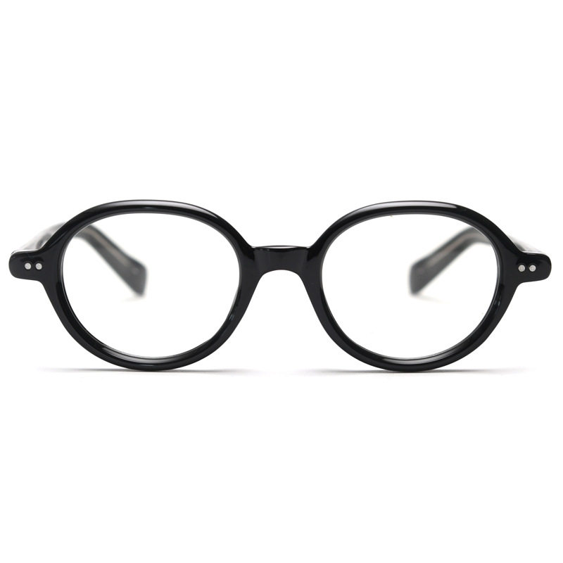2310 Personalized Retro Oval Men's and Women's Literary Myopia Glasses Frames Trendy Flat Frames Plate Feet Can Be Matched with Prescription Trend