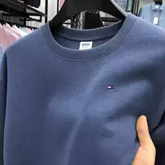 Authentic American Tommy Tommy Round Neck Sweatshirt Men's Spring and Autum Long-Sleeved Loose Casual Trendy Brand Top Jacket