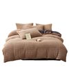 New Style Tahu Feng Four-Piece Set, Milk Velvet Bed Sheet and Duvet Cover, Thickened and Warm Coral Velvet Three-Piece Bed Set, Flannel