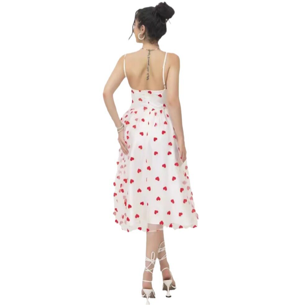 French Style Elegant Peach Velvet Mesh Sweet Dress Slim Fit Spaghetti Straps Delicate Design Perfect for Parties and