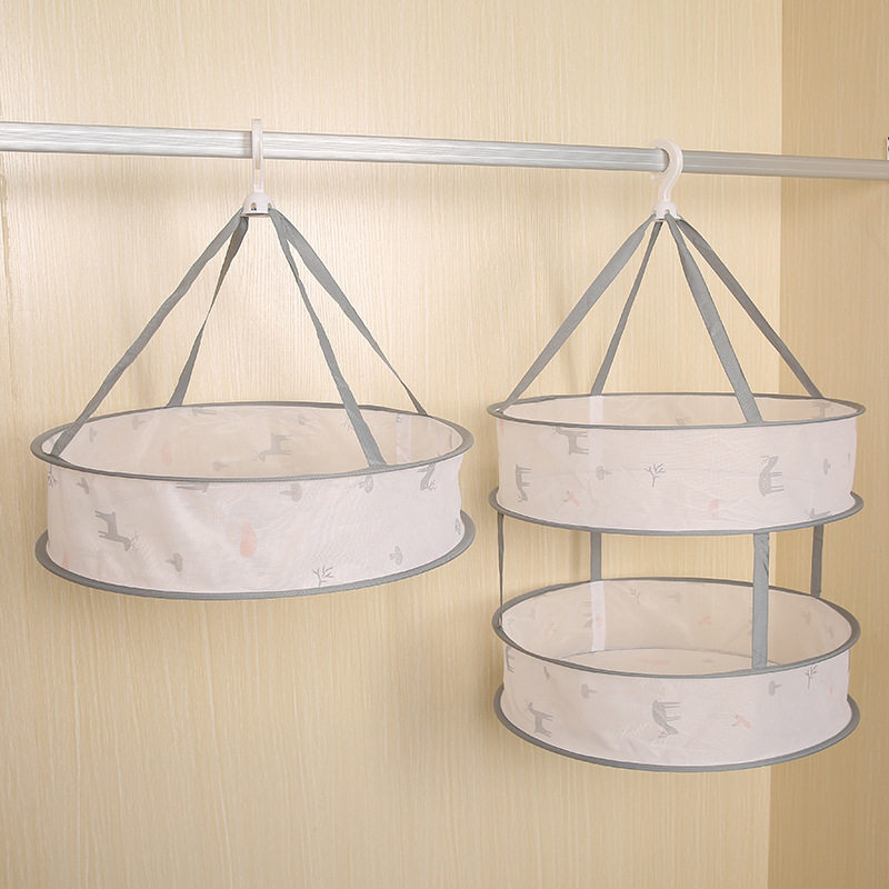 Direct Supply of Coarse Mesh 70g Foldableable Multi-Layer Clothes Basket Woolen Sweater Clothes Basket Clothes Drying Net Household Drying Basket