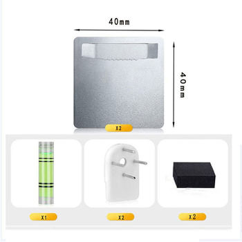 Frame Hanging Bracket 40X40 Hook with Adhesive 3m Glue Can Support 1.5kg Glass Frame Hanging Without Drilling