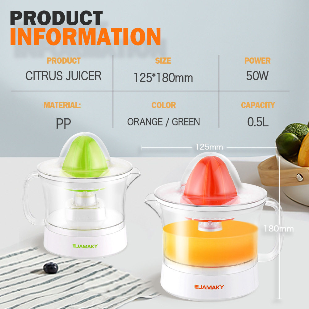 JAMAKY Orange Juice Squeezer Orange Electric Small Household Orange Juice Slag Separator Squeezer