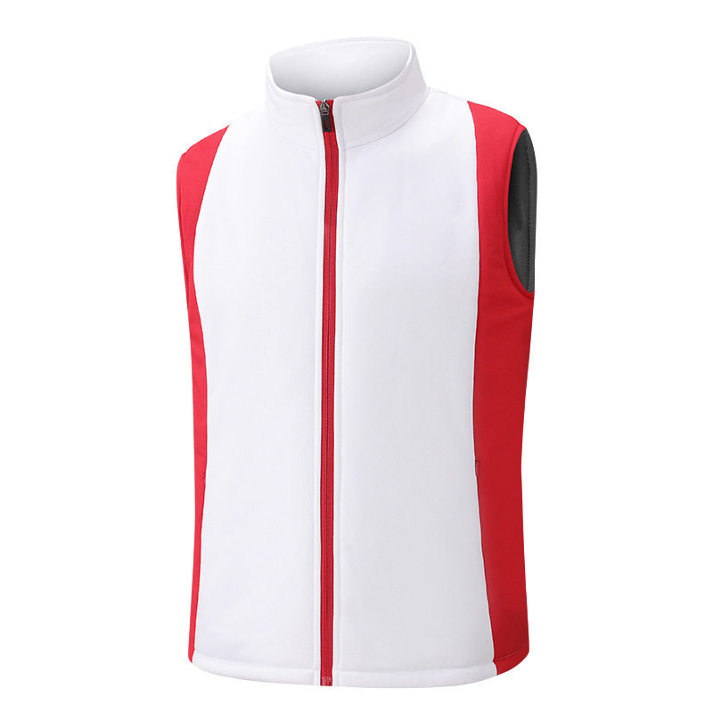 New winter color matching vest sports vest for lovers sleeveless coat sports coach training warm group clothing